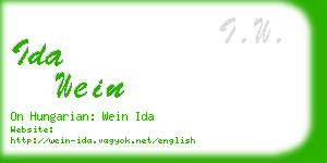 ida wein business card